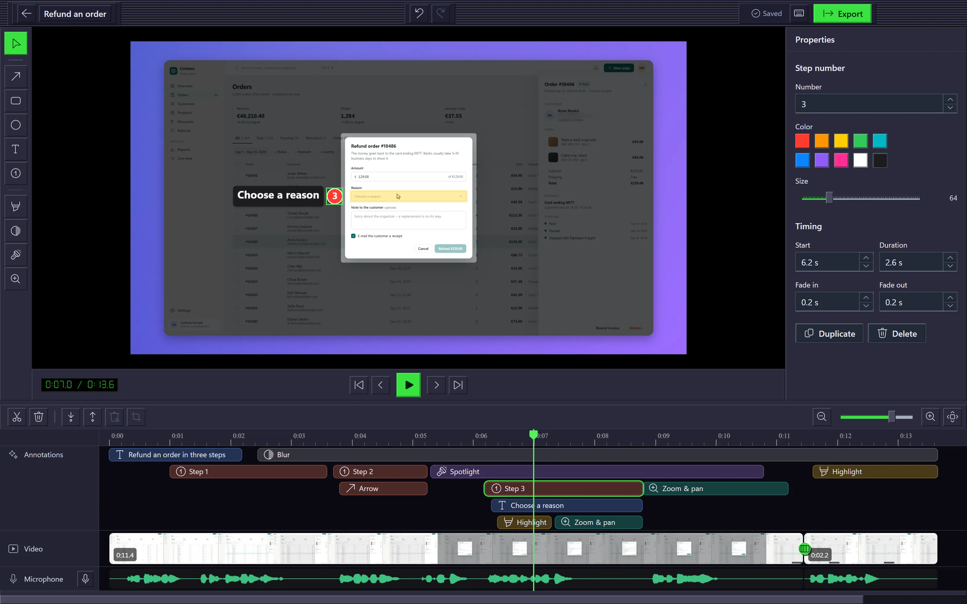 Liveora Studio's editor in the Classic skin